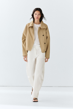 Massimo Dutti Хлопковые брюки карго, белый