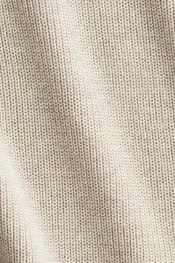 H&M трикотажный свитер в рубчик, светло-бежевый