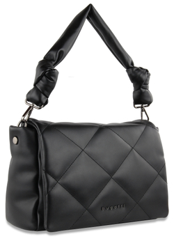 Фото сумка наплечная женская BUGATTI Cara черная полиуретан с гарантией