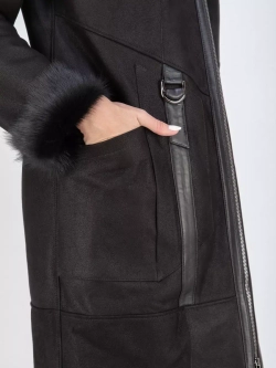 Дубленка зимняя с капюшоном натуральная