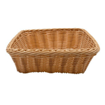 Корзина настольная квадратная "Полиротанг", Д240 Ш240 В75, бежевый