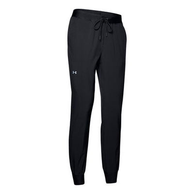 Женские теннисные брюки Under Armour Sport Woven Pant Training Pants Women - Black, Silver