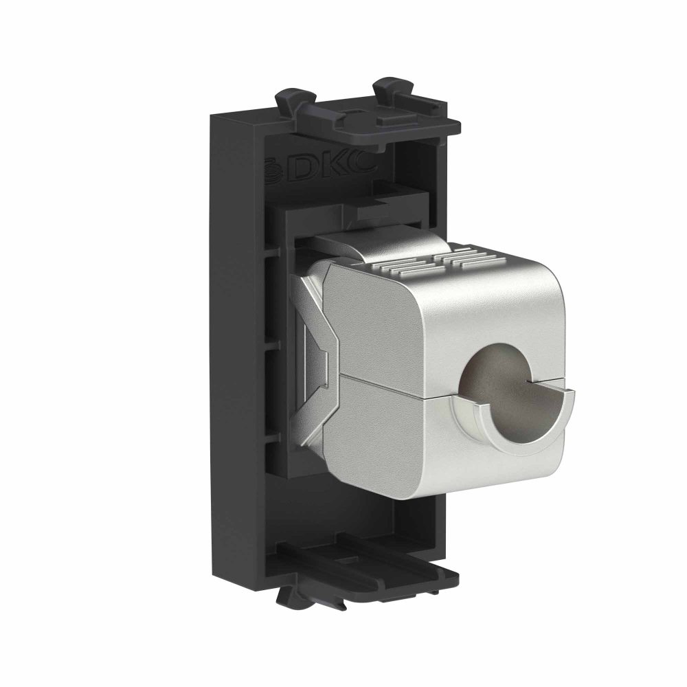 Компьютерная розетка RJ-45 без шторки модульная, кат.6 экранированная, "Avanti", "Черный матовый", 1 модуль