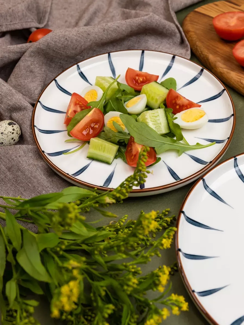 Тарелка с бортиками, Лепесток, диаметр 25,5 см - 6 шт.