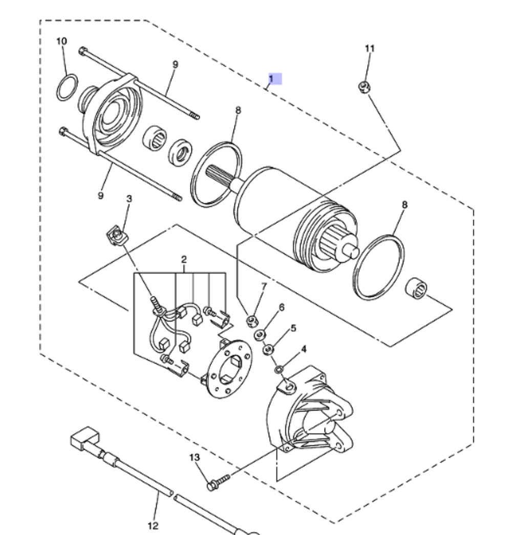 Стартер в сборе Yamaha 8GL8189000