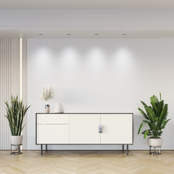 DK2530-WB Встраиваемый светильник SPACE со светодиодом под шпатлевку L69mm 220V 6W 38° 4000К IP20 белый/черный алюминий