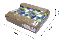 Кровать раскладная Стефания мягкая крошка гофрокартон арт.с88а/44 (цвет ткани разноцветный рис.круги (1 шт. в уп.)