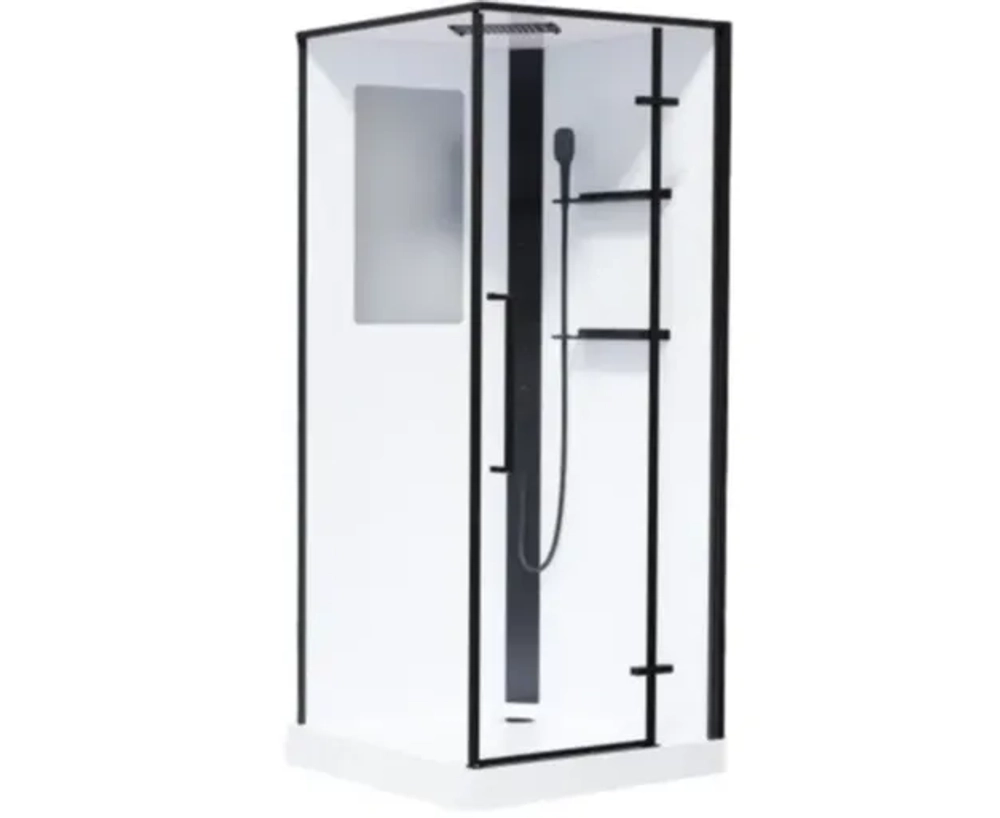 Кабина душевая Esbano (Эсбано) ESM-QUADRO-90 R, с низким поддоном, с гидромассажем, 90х90х215