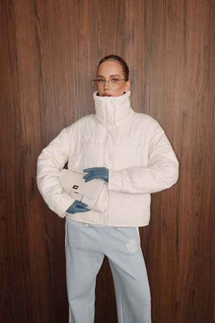 Куртка демисезонная с воротником из трикотажа