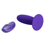 Фиолетовый анальный вибростимулятор 11см с пультом ДУ Pretty Love Remote Control Vibrating Plug Youth BI-040045WL