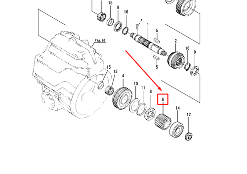 177074-03261 GEAR, Z=25 (2.57)