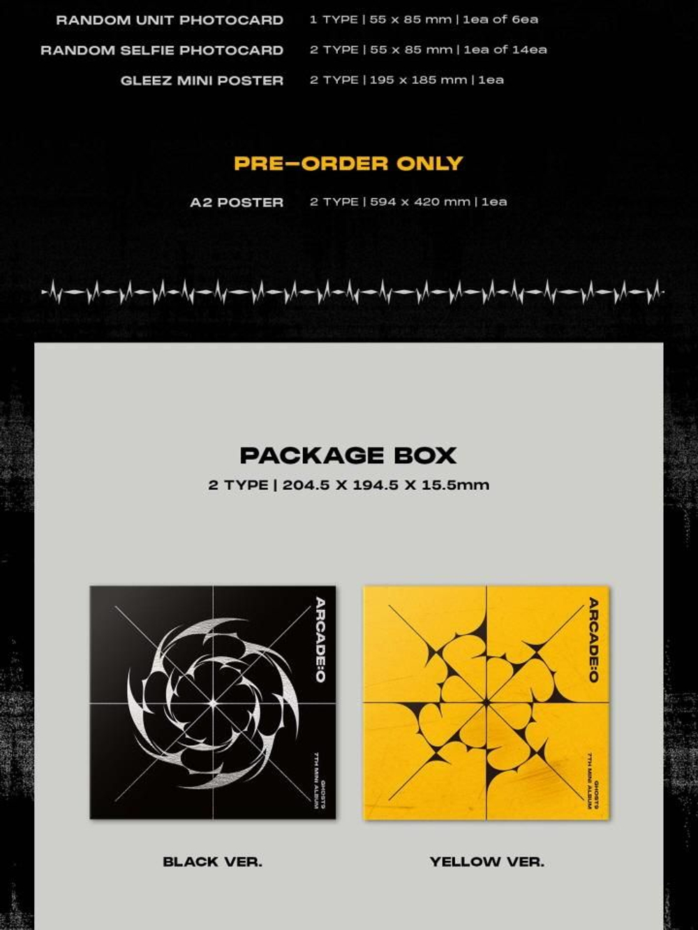 Альбом GHOST9 - ARCADE : O 7th Mini Album 2 Version SET