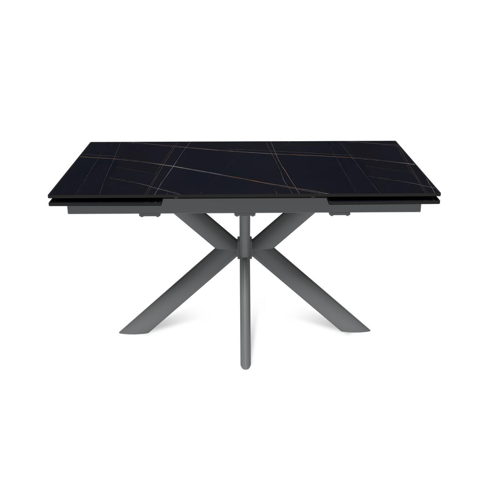 Стол раскладной Strong (140+40+40), керамика матовая Black Gold