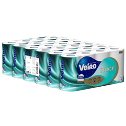 Туалетная бумага в рулонах Veiro Delicate 3 слоя (48 рулонов х 15 м)