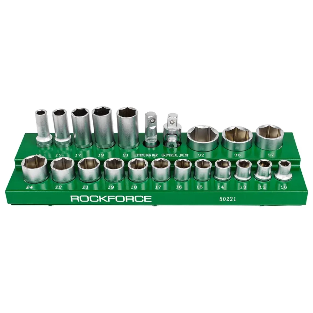 Головки 1/2'', набор 22пр. (6гр.) RockForce RF-50221