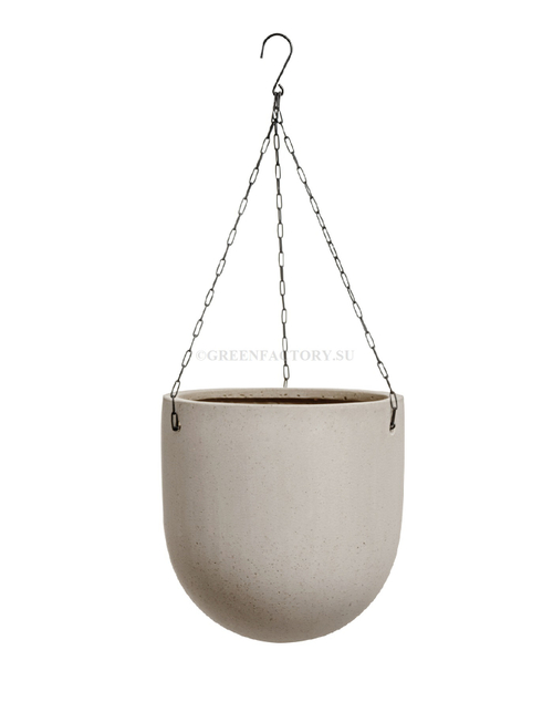 Кашпо TREEZ Effectory - Beton - Чаша подвесная - Белый песок