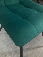 Стул Чили каркас конус разборный черный основание велюр изумруд