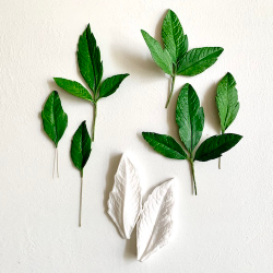 Молд - вайнер силиконовый для лепки листа Георгина