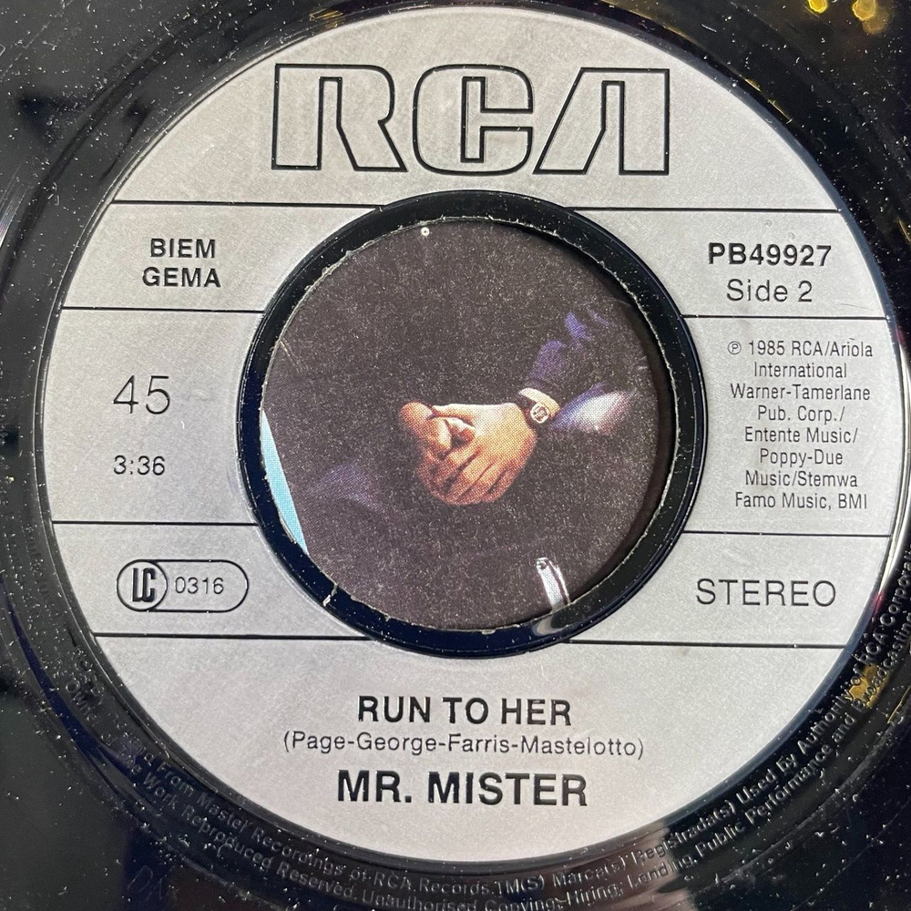 Винтажная виниловая пластинка LP Mr. Mister Kyrie (Germany 1986) 7 дюймов, 45 RPM, Single