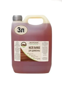 Масло льняное для древесины 3 л. ЭКОПОЛИС