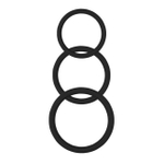 Набор эрекционных колец Magnum Force Cock Ring (Цвет: черный)