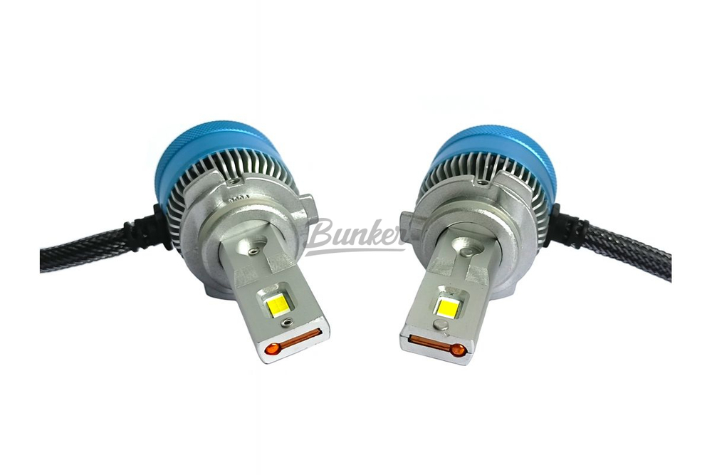 Светодиодная автолампа головного света Aozoom KLH-02/9006 с вент-ром, 6500К, без помех на радио