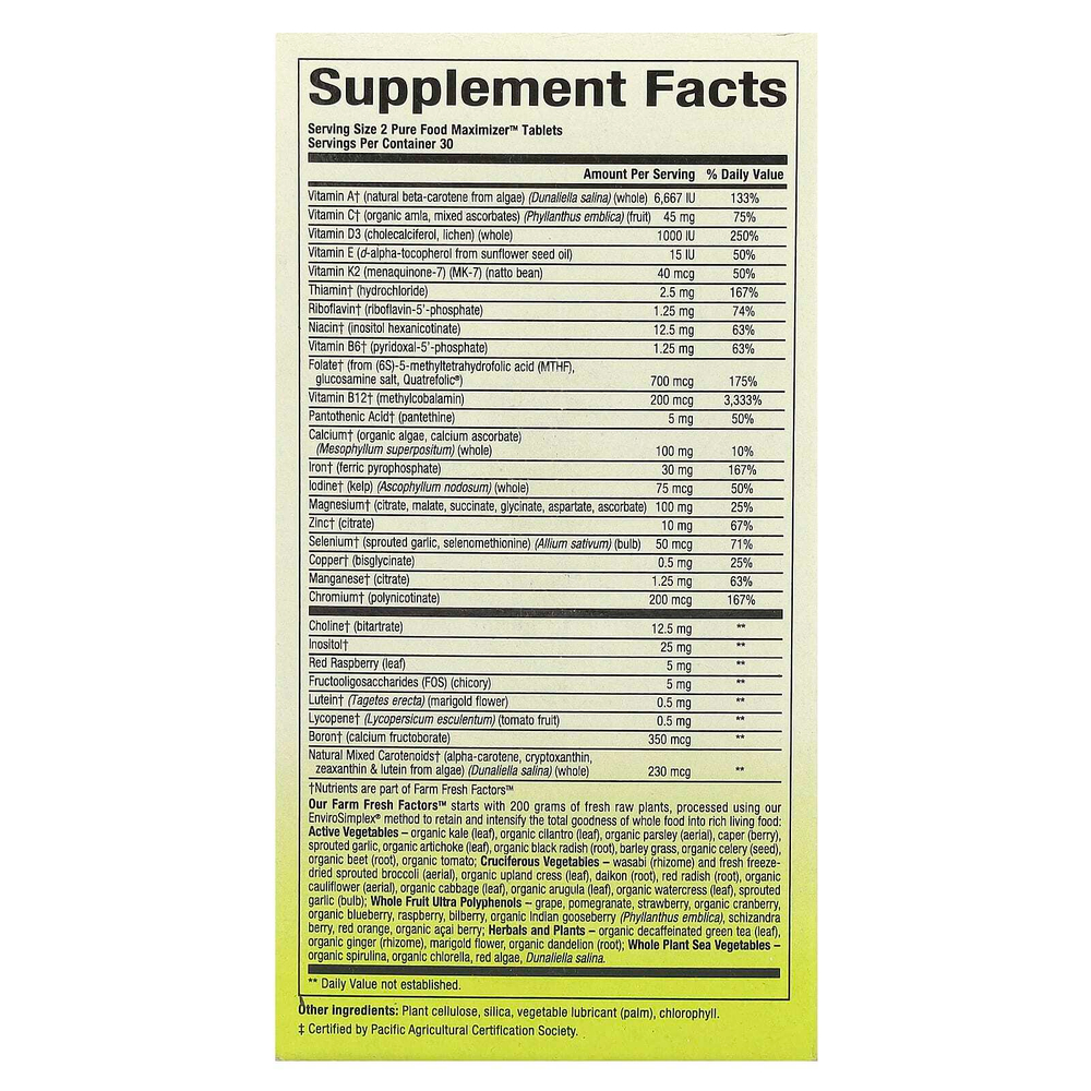 Natural Factors, Whole Earth & Sea®, мультивитамины и минералы для женщин, 60 таблеток