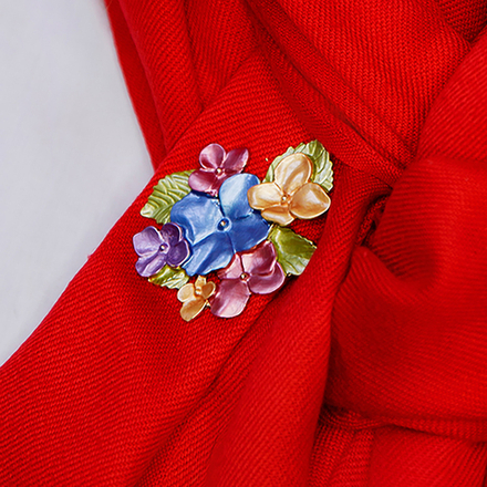 Брошь Shadore Фиалки XZ1498.27 M/G