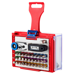 Набор вставок (бит) 1/4&quot;, TORX, HEX, Pozidriv, Phillips, Slotted, 33 предмета МАСТАК 058-10033C