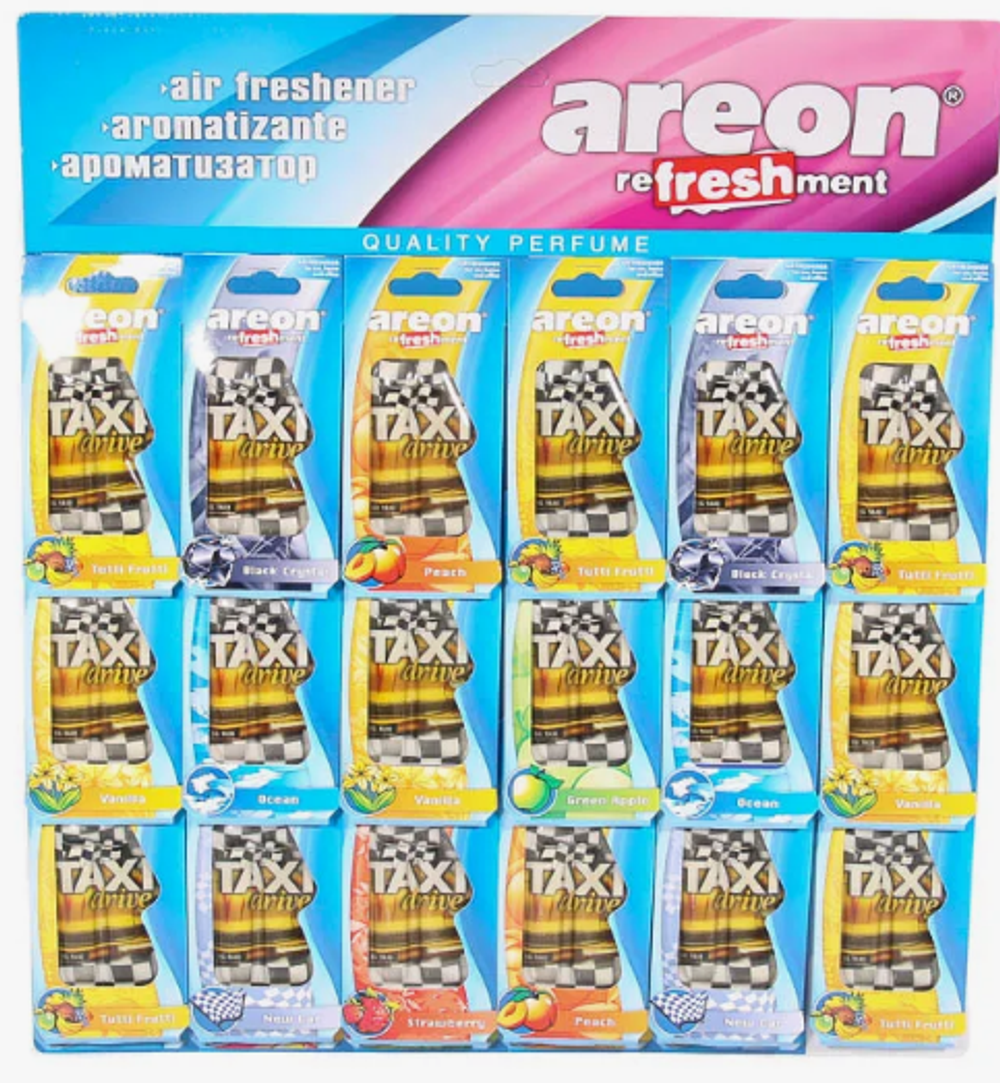 Ароматизатор гелевый AREON Refreshment LIQUID 8ml TAXI/Такси (дисплей 18шт) 704-129-TAXI