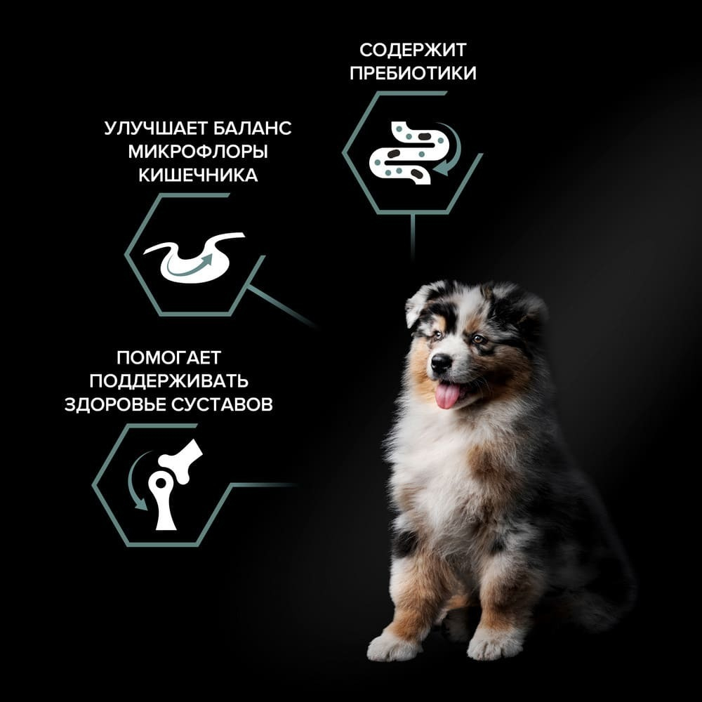 Корм сухой Ягненком и рисом для щенков средних пород с чувствительным пищеварением Pro Plan 12кг