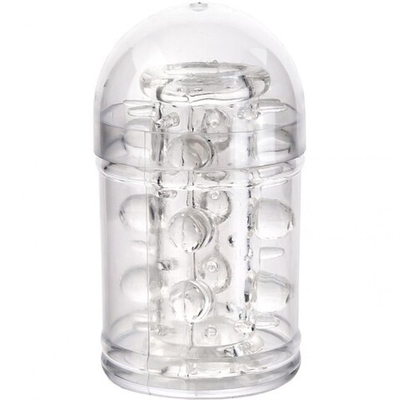 Насадка на пенис с бусинами и усиками (прозрачный) (Цвет: прозрачный)