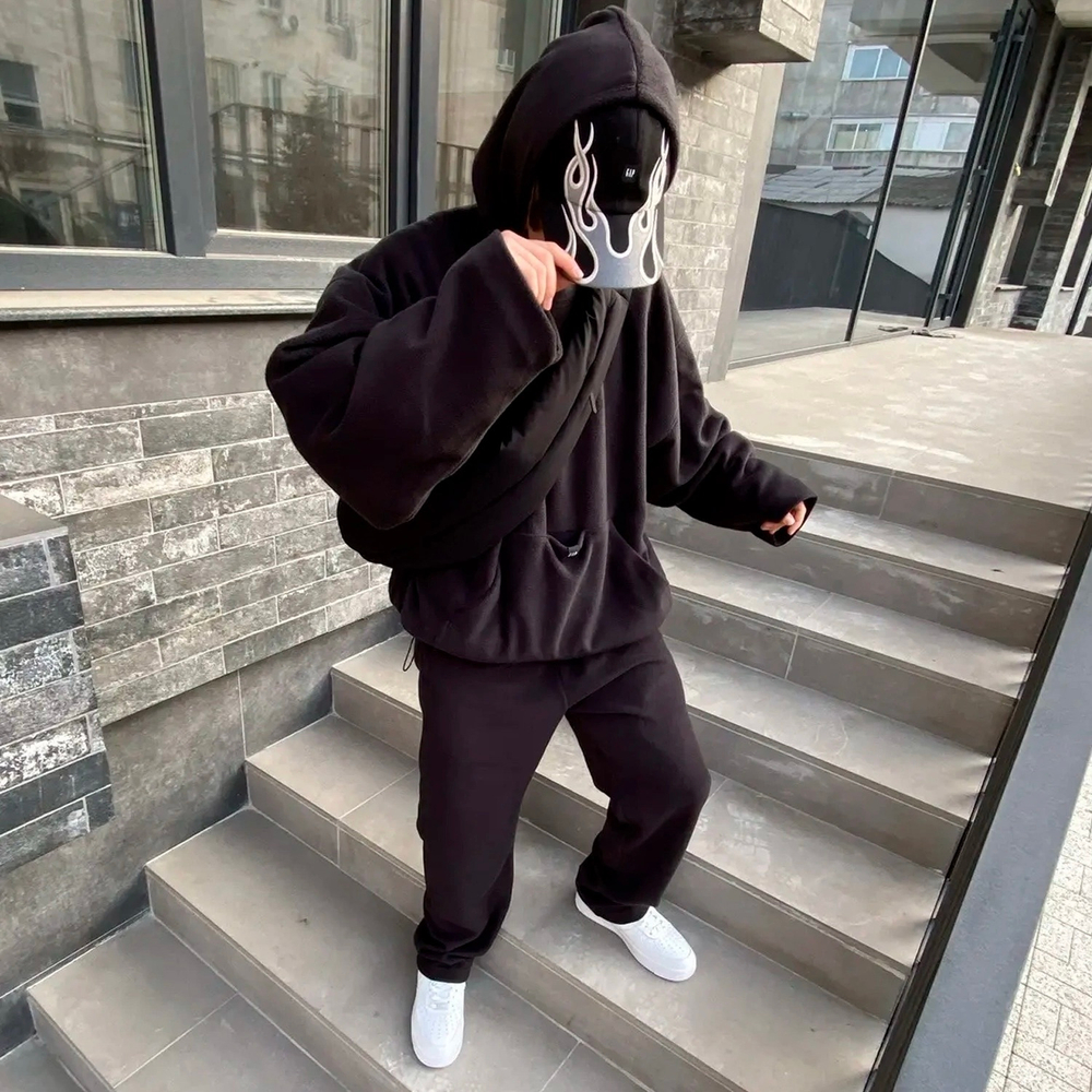 Худи Yeezy Gap Engineered by Balenciaga Polar Fleece Padded Hoodie Black