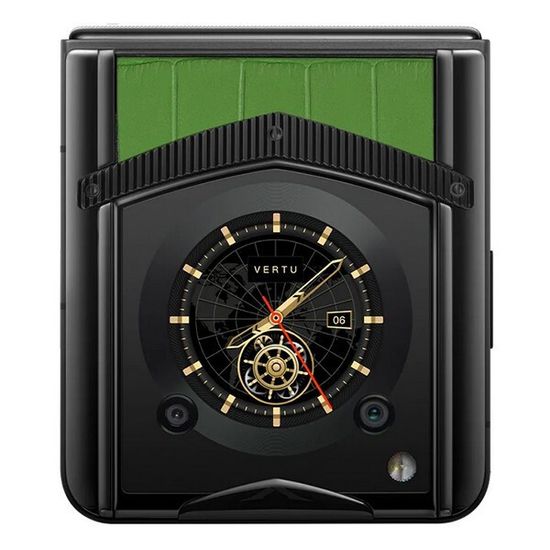 Vertu Ironflip бамбуковый зеленый (кожа аллигатора)