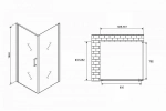 Душевой уголок ABBER Sonnenstrand AG04090B-S85B 90x85 стекло прозрачное/профиль черный