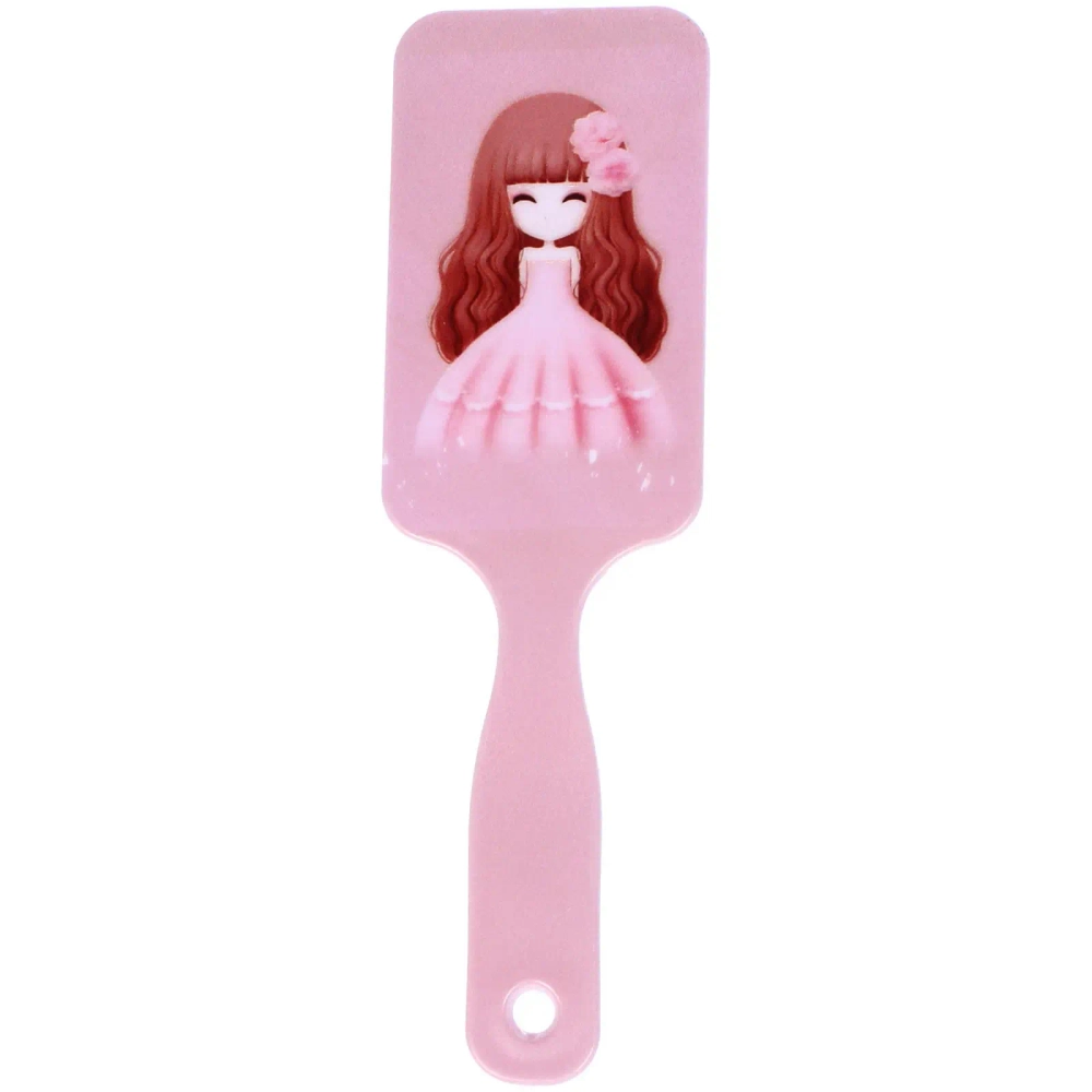 Расческа массажная детская «ДЕВОЧКИ», микс 4 дизайна, 16*8см (пакет с подвесом)