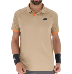 Теннисное поло Lotto Tech II D2 Polo - pepper/light brown
