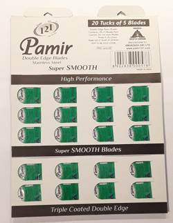 Pamir Лезвия Pamir Super Smooth Amanzada (UK) LTD Индия 20х5шт на листе