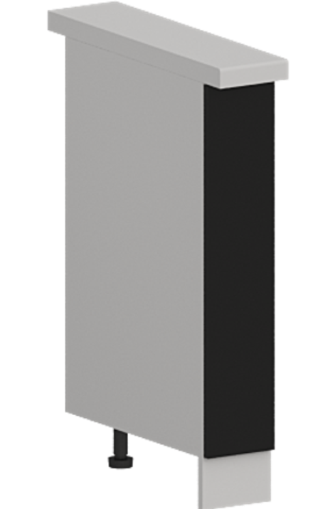 Кухня Модуль ШНБ 150 Графит / Черный матовый