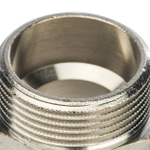 Ниппель редукционный STOUT SFT 0004 - 1"1/4 x 1" (для стальных труб, латунь никелированная)