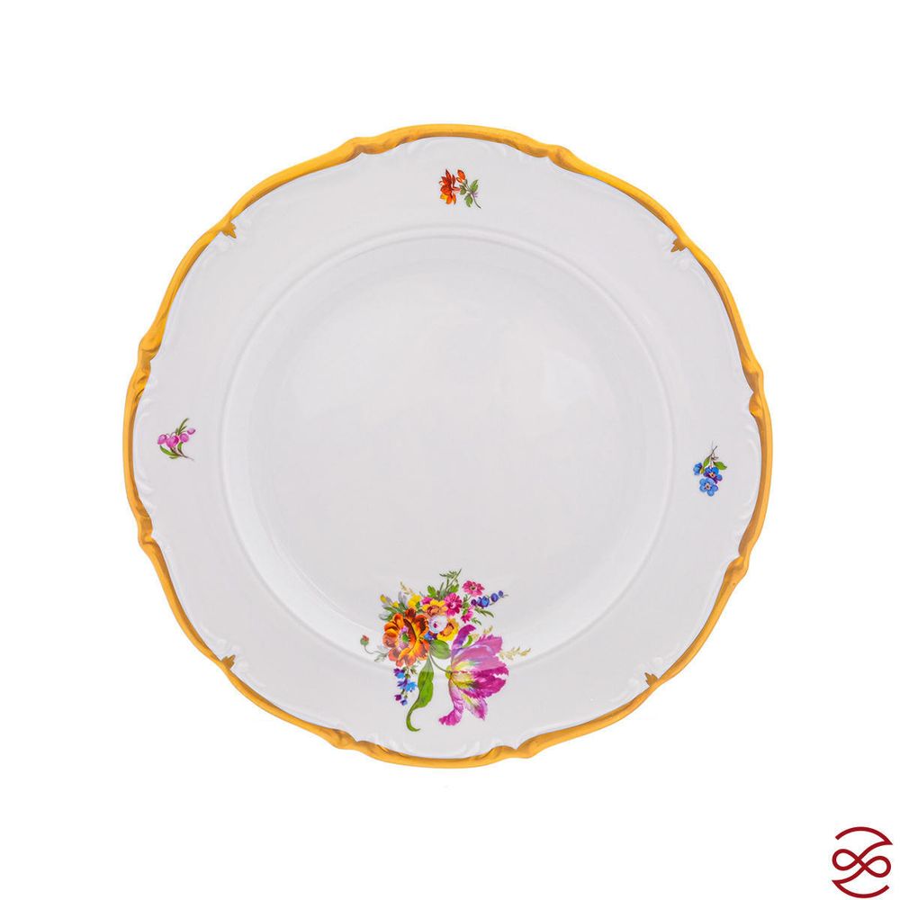 Блюдо круглое Queen's Crown Мейсенский букет 30 см
