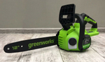 Цепная пила аккумуляторная GREENWORKS GD24CS30 24В,3/8-1,1-45,30см,б/щ,без АКБ и ЗУ (2007007)