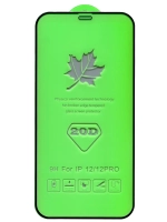 Защитное стекло для Apple iPhone 12/ iPhone 12 Pro/ 20D Premium / полный клей, черная рамка