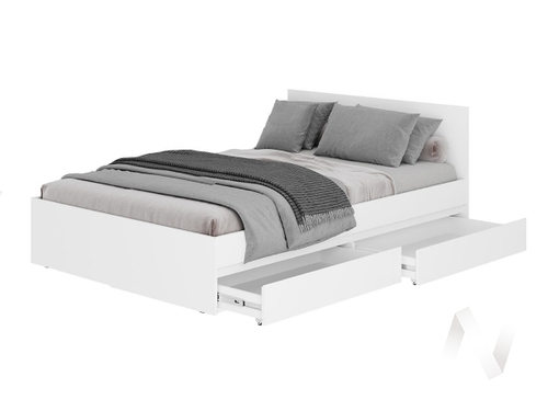 Кровать 1.2 КР-07 МС Симпл с основанием (белый)