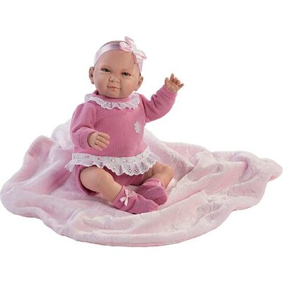 Кукла Berbesa мягконабивная 45см PAULA с пледом (4502)