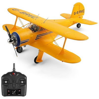 Радиоуправляемый самолет Wltoys A300 XK-A300, четырехканальный биплан, 2.4G3D6G , 6 осевой гироскоп , Beech D17S времен Второй мировой войны