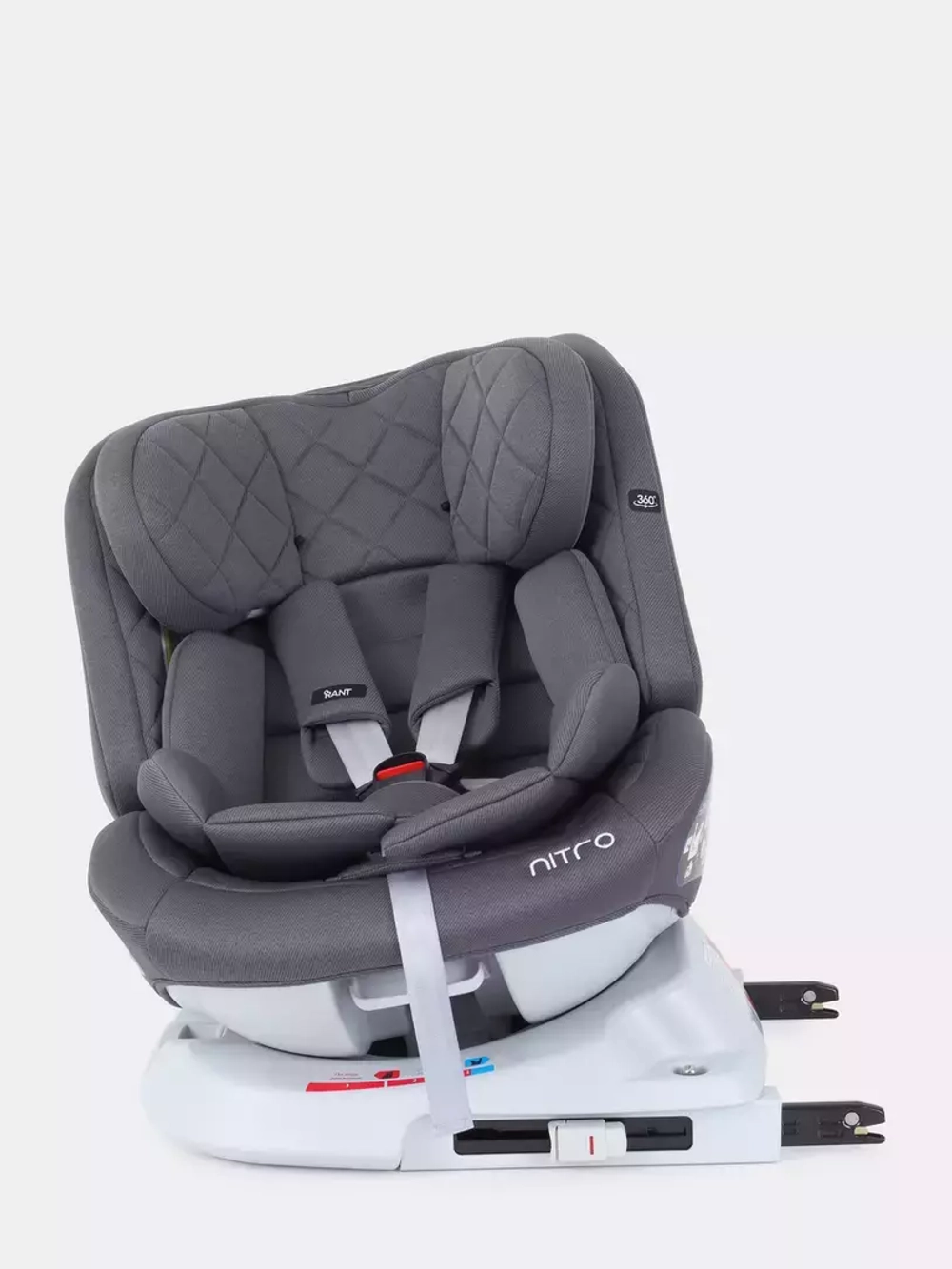Автокресло Rant Nitro isofix 0/1/2/3 (0-36кг) Grey