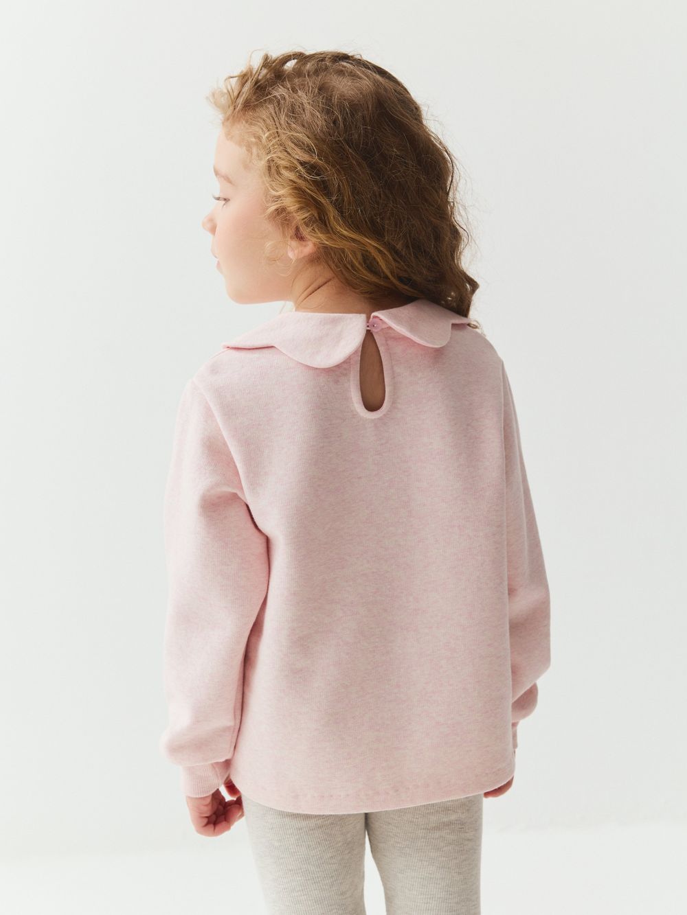 Свитшот "Розовый меланж" утепленный