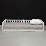 Бортик для кровати односпальной 90х200 Буфалина от падения из массива сосны, белый