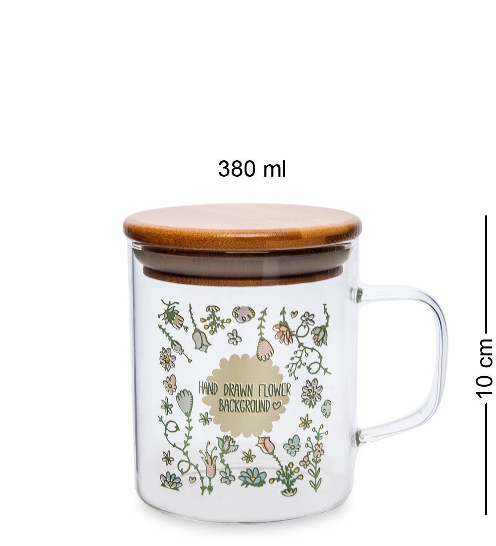 GS- 48/2 Кружка с крышкой «Цветочная фантазия» 380мл